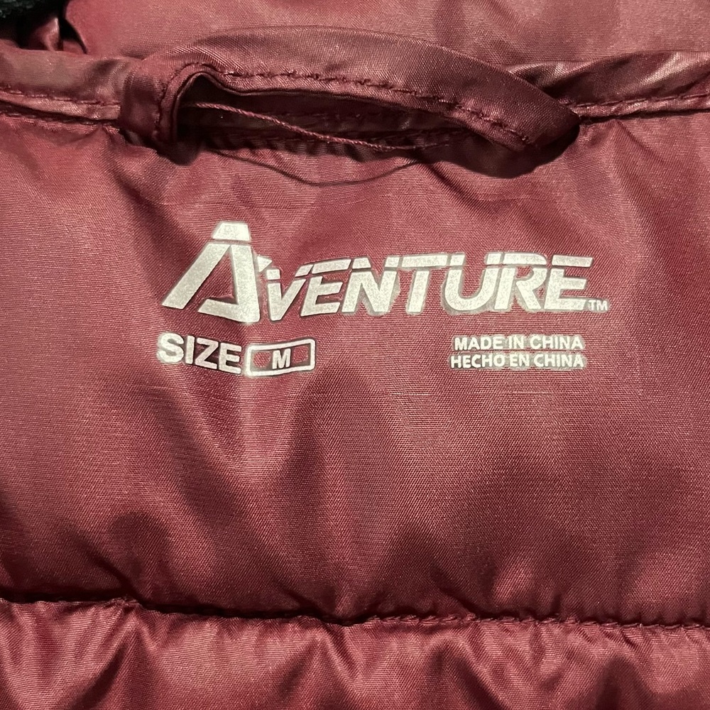 Aventure- Women's Deep Red Puffer Coat Size M - Picture 5 of 5